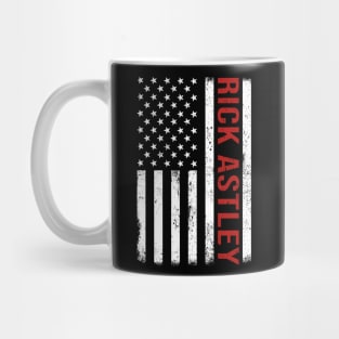 Graphic Rick Astley Proud Name US American Flag Birthday Gift Mug